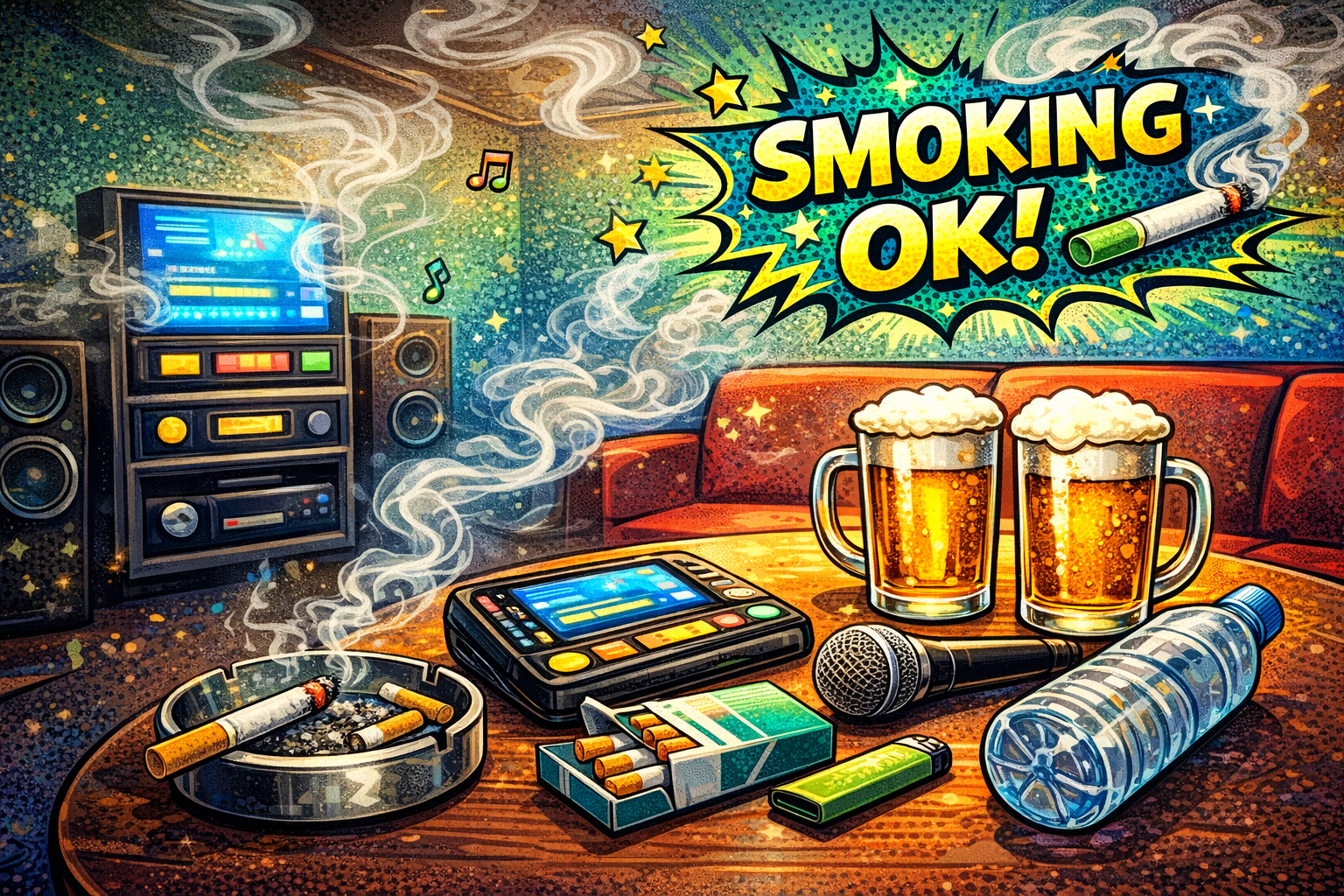 【タイプ1】座ったまま紙タバコが吸える｜カラオケバー3選