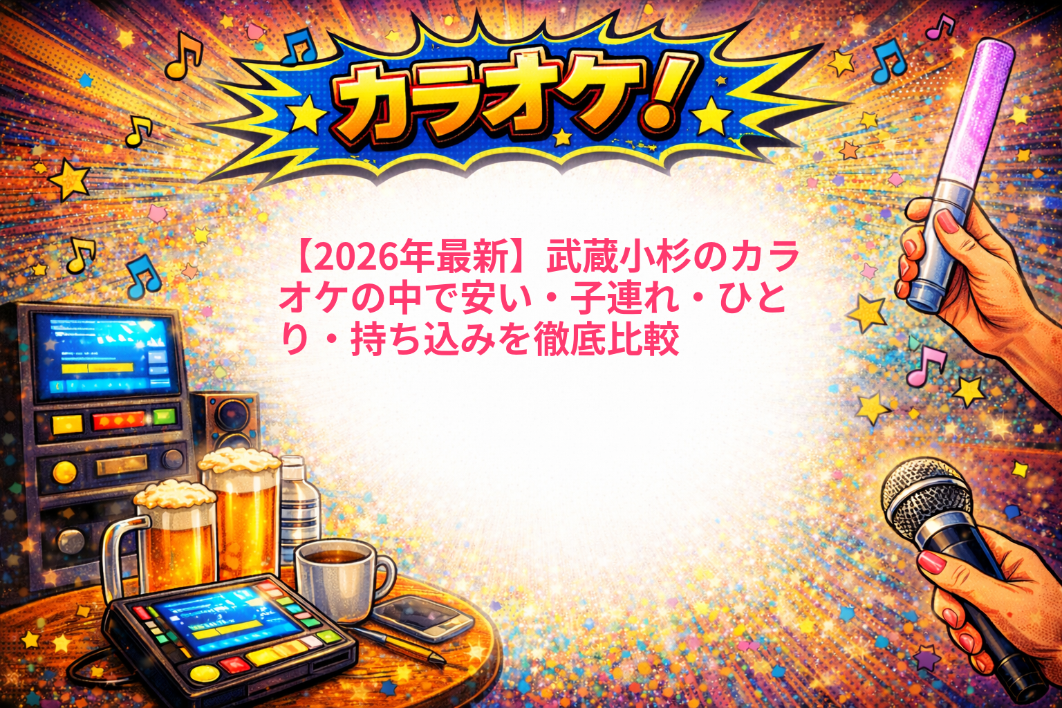 【2026年最新】武蔵小杉のカラオケの中で安い・子連れ・ひとり・持ち込みを徹底比較1