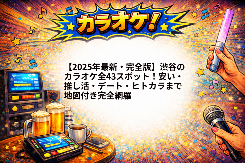 【2025年最新・完全版】渋谷のカラオケ全43スポット！安い・推し活・デート・ヒトカラまで地図付き完全網羅1