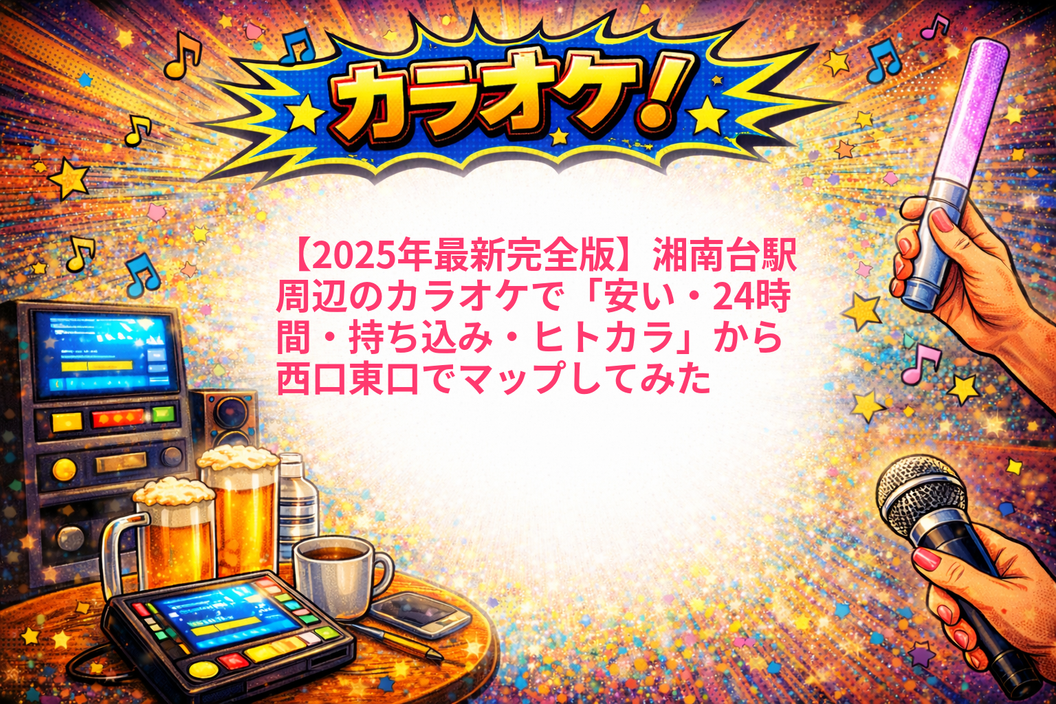 【2025年最新完全版】湘南台駅周辺のカラオケで「安い・24時間・持ち込み・ヒトカラ」から西口東口でマップしてみた1
