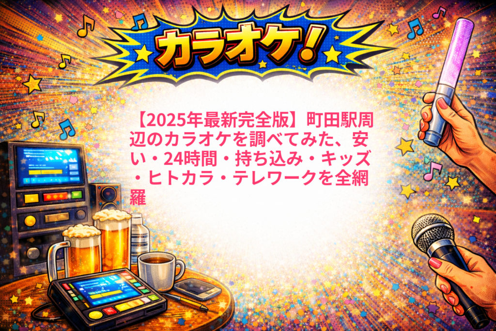 【2025年最新完全版】町田駅周辺のカラオケを調べてみた、安い・24時間・持ち込み・キッズ・ヒトカラ・テレワークを全網羅1