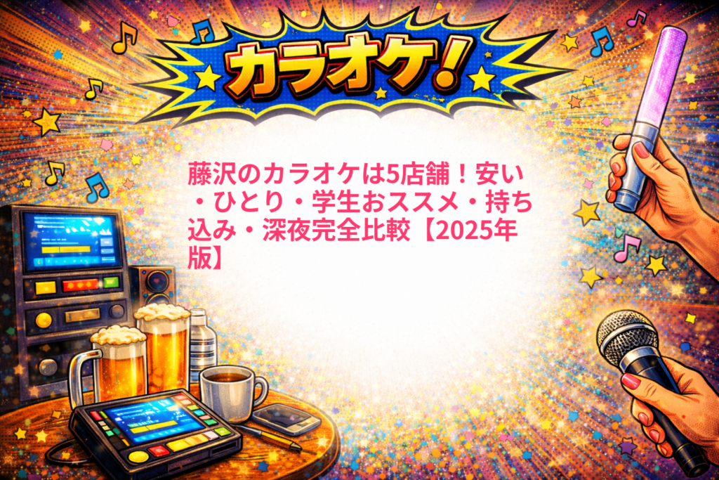 藤沢のカラオケは5店舗！安い・ひとり・学生おススメ・持ち込み・深夜完全比較【2025年版】1